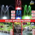 SOLAR TEICHPUMPE SOLAR SPRINGBRUNNEN SOLARPUMPE GARTEN WASSERSPIEL TEICH PUMPE