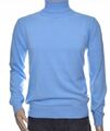 Herren-Rollkragenpullover aus Kaschmir und Merinowolle M blau 307