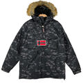 GEOGRAPHICAL NORWAY BENCH CAMO Schwarz Jacke Mantel Parka GRÖSSE S