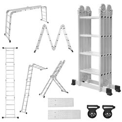Mehrzweckleiter Klappleiter Anlegeleiter Stehleiter Plattform Alu Leiter 6 in 1