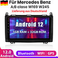 9" Autoradio Für Benz A B Klasse W245 W169 Android 12 GPS Navi WIFI BT DAB+ SWC