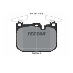 Textar 2502801 Bremsbelagsatz Scheibenbremse Vorne für BMW F20 F21 F22 F87 F23