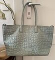 Liebeskind Berlin großer Shopper Chelsea Handtasche Croco Krokoprägung Mintgrün