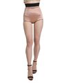 Dolce & Gabbana Mini-Hotpants aus Seide mit hoher Taille  -  Shorts  - Beige