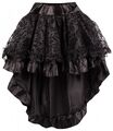 Damen Rock schwarz Gothic Steampunk Victorian Skirt Vintage Punk Rock