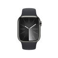 Apple Watch Series 9 (GPS + Cellular) 41mm Edelstahlgehäuse grau, Sportband