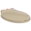 vidaXL Toilettensitz mit Absenkautomatik Quick-Release Beige Oval FSK