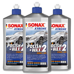 3x SONAX 02072000 XTREME Polish + Wax 2, Hybrid NPT Politur Wachs Versiegelung