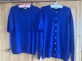 Peter Hahn Pure Tasmanian Wool Twin Set Size 18 Cobalt Blue Neu ohne Etikett