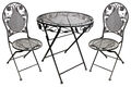 3tlg. Terrassen Gartenset Bistroset Sitzgruppe Gartenmöbel klappbar grau braun
