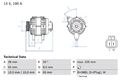 BOSCH Lichtmaschine Generator Lima 0 986 043 981 +70.08€ Pfand für OPEL ASTRA CC