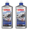 2x SONAX 02072000 XTREME Polish + Wax 2, Hybrid NPT Politur Wachs Versiegelung