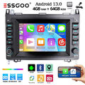 Autoradio Android 13 4+64G Apple Carplay Für Mercedes Benz W169 W639 GPS NAVI AM