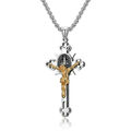 Halskette mit Anhänger Kreuz Kreuzkette Jesus Christus Silber Religion Geschenk