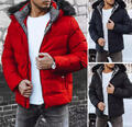 Steppjacke Winterjacke Wintermantel Kapuze Mit Fell Jacke für Herren DSTREET