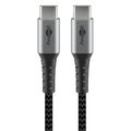 goobay USB C Kabel 2,0 m schwarz, grau, 1 St.