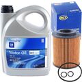 ÖLFILTER + 5L 5W-30 MOTORÖL für OPEL GM 5W30 DEXOS 2 GM-LL-A-025