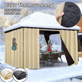 Thermo Vorhang Outdoor Wetterfest Außen Gardine Wärmeschutzvorhang Winter Garten