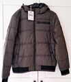 Blend Herren anthrazitgrau Kapuze Reißverschluss wattierte Jacke Größe XL/XXL neu mit Etikett