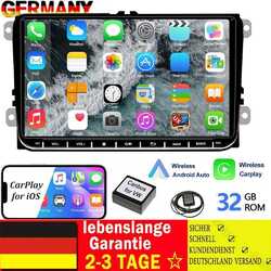 2+32G 8" Autoradio Android 12 Carplay GPS Navi Für VW GOLF 5 6 Passat Polo DE