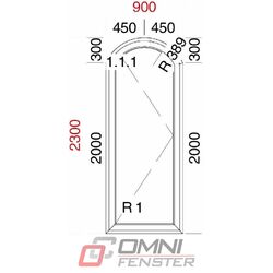 Bodentiefe Bogenfenster für Wintergarten | PVC Balkontür Terrassentür nach Maß