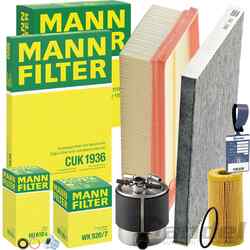 MANN FILTER  INSPEKTIONSPAKET passend für NISSAN QASHQAI J10+X-TRAIL T31 dCi