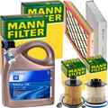 MANN INSPEKTIONSPAKET+5L ORIGINAL 5W30 MOTORÖL passend für OPEL ASTRA J 2.0 CDTI