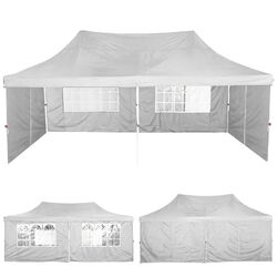 Anti-UV Falt Pavillon WASSERDICHT Pavillion Gartenzelt Dachmaß 3x3m/ 3x4,5m/3x6m