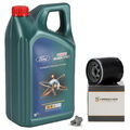 5L CASTROL MAGNATEC 5W30 A5 + HIRSCHER Ölfilter für FORD FIESTA FOCUS MONDEO