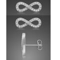 Frauen Mädchen Infinity Zirkonia Symbol Ohrstecker Unendlich Ohrringe Silber 925