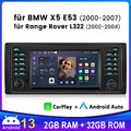Android 13 Autoradio GPS Navi Für BMW 5er E39 X5 E53 E38 CarPlay WiFi DAB 2+32GB