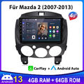 9" Android 13 4+64G Autoradio Für Mazda 2 2007-2013 GPS Sat Nav DAB WIFI CarPlay