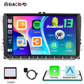 Carplay 9" 4+64G Android 13 Autoradio GPS BT für VW Touran Golf 5 6 Passat Polo