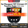 4+64G 8Kern Android Carplay GPS Autoradio Für Toyota Aygo Peugeot 107 Citroen C1