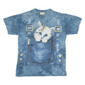 T-Shirt The Mountain Kitten Herrenkrawatte gefärbt blau M