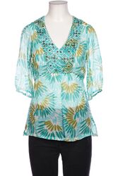 Monsoon Bluse Damen Oberteil Hemd Hemdbluse Gr. EU 36 Seide Türkis #3dbg597