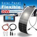 50W Flexibles Solarpanel Kit Wasserdichtes Solarmodul für Freien RV/Camping/Boot