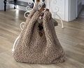 Shopper Tasche Braun Camel  Beutel NEU Damen Plüsch Teddy Hippie Tote Bag