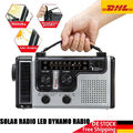 Solar Radio Kurbelradio Tragbares Notfall AM/FM/SOS USB Handyladefunktion