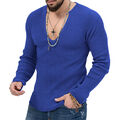 Pullover Mit V-Ausschnitt Pullover Gestrickte T-Shirts Gestrickte Tops Lange N