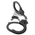 Metall Handschellen Handfesseln Schwarz Designer Cuffs
