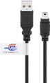 USB 2.0 Hi-Speed Kabel mit USB Zertifikat, Schwarz 1.8 m