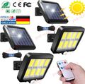 1/2 LED Solarleuchte mit Bewegungsmelder Solarlampe Außen Fluter Garten Strahler