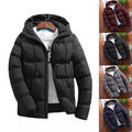 Herren Jacke Winter warme Daunenjacke Gefüllte Jacke mit Reißverschluss Coat