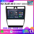 DAB+ Android 13 CarPlay Autoradio GPS NAVI 64GB DAB Für AUDI A6 S6 RS6 1997-2004