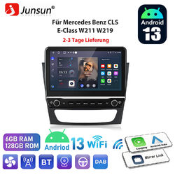 8-Kern DAB+ Android 13 Autoradio GPS Nav CarPlay Mercedes E/CLS Klasse W211 W219