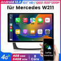 13.1" 4+64GB Carplay Autoradio Für Mercedes Benz E Klasse W211 W219 GPS NAVI BT