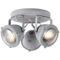 LED Decken Lampe Industrie Leuchte 3er Rondell grau Beton 3000 Kelvin