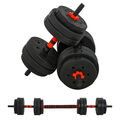 2 in 1 Hanteln Set 25 kg verstellbare Kurzhantel & Langhantel Fitness