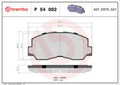 Bremsbelagsatz Scheibenbremse PRIME LINE BREMBO P 54 002 für MITSUBISHI CRESSIDA